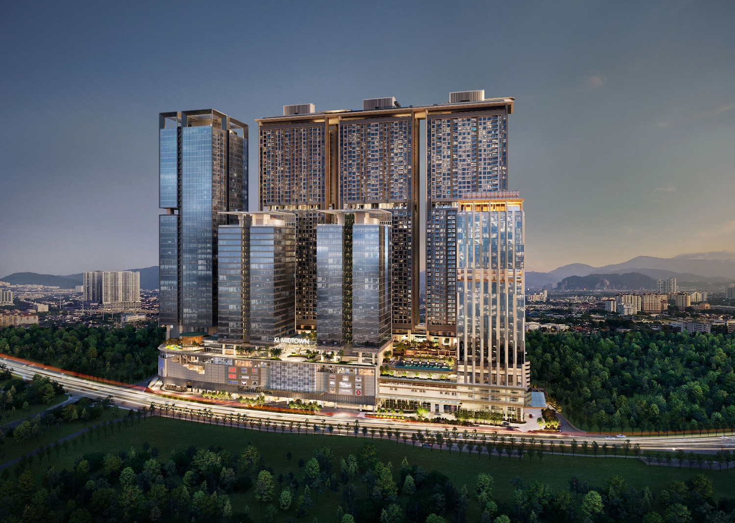 Official architectural rendering of the KL Midtown development